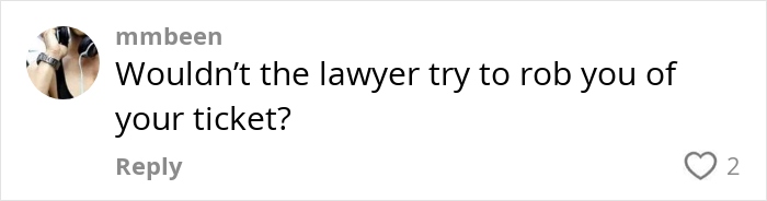 Comment discussing lawyer and lottery ticket, related to Canadian dad's rulebook for handling lottery wins.