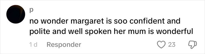 Comment mentioning Margaret Qualley's confidence and referencing her wonderful mom, related to "reverse nepotism.