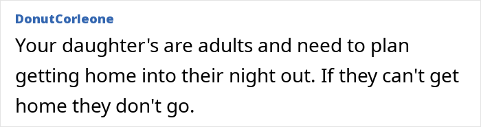 Comment on responsibility: Adults must plan their way home after clubbing.