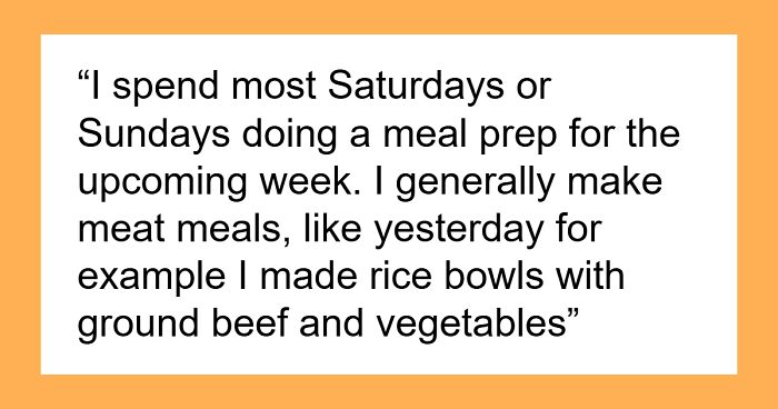 Vegetarian Wife Demands Husband Start Making Meat-Free Lunches For Her, Gets Shut Down