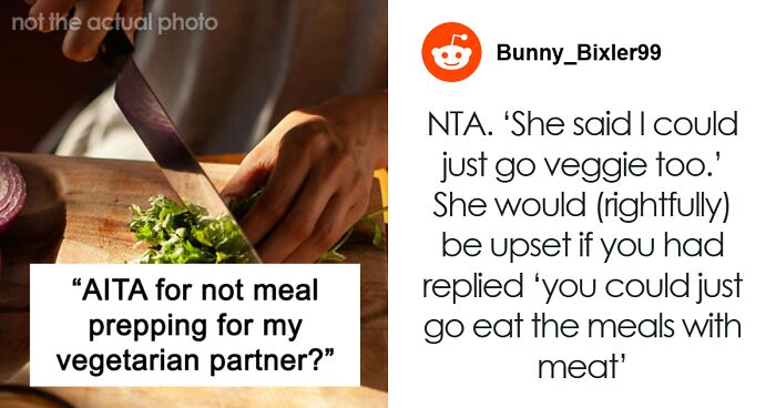 “She Stormed Out”: Vegetarian Wife Gets Upset When Husband Won’t Make Meat-Free Meal Prep