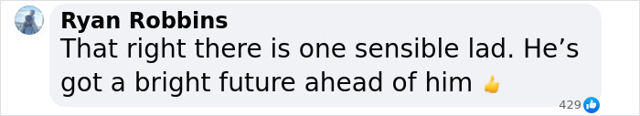 Message praising a lottery winner for returning to work as an engineer, calling him sensible with a bright future.