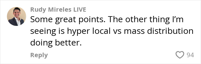 Person discusses the "Post-Brain Rot Era," highlighting hyper-local success over mass distribution.