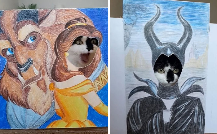 This Cat Steals The Spotlight In Famous Paintings And More (17 Pics)