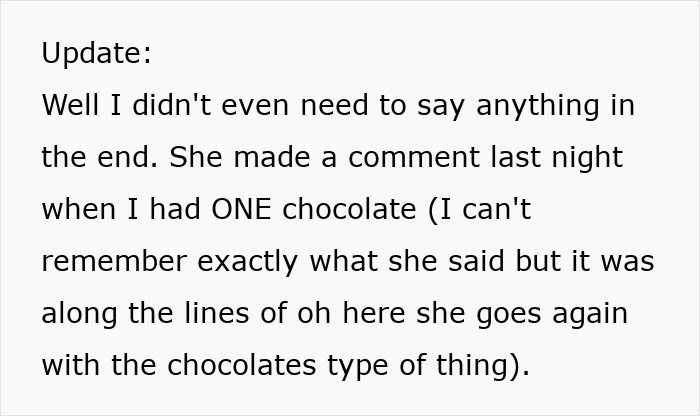 SIL Can’t Stop Making Remarks About Woman’s Eating Habits, Embarrassed When Nephew Confronts Her