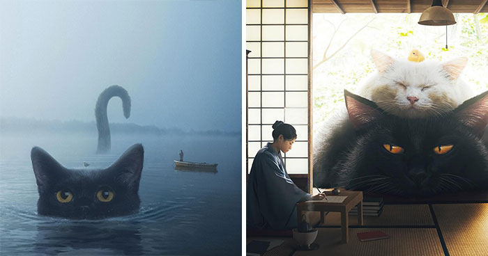 This Artist From Taiwan Creates A Magical World Of Cats In 17 Images