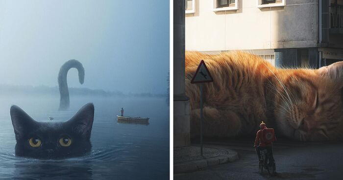 Taiwanese Artist Xiang Turns Cats Into Majestic Giants In These 17 Works