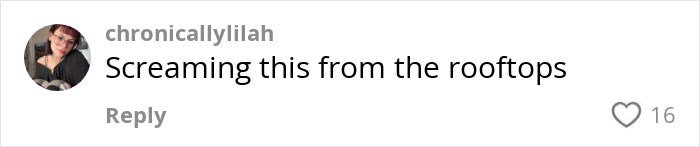 Gen Z comment expressing no sympathy for CEOs, text reads: "Screaming this from the rooftops" with a like count of 16.