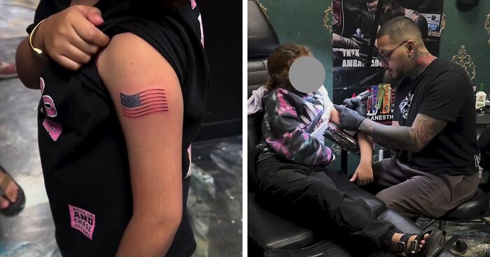 “What Were The Parents Thinking”: A Tattoo Of American Flag On 9 Y.O. Sparks A Heated Debate