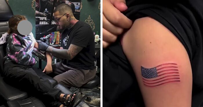 Tattoo Artist Sparks Outrage After Giving A 9-Year-Old Girl A Patriotic Tattoo