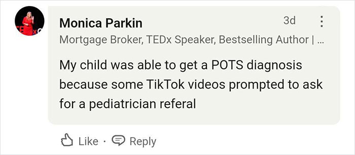 TikTok helps in POTS diagnosis as shared by a woman online.