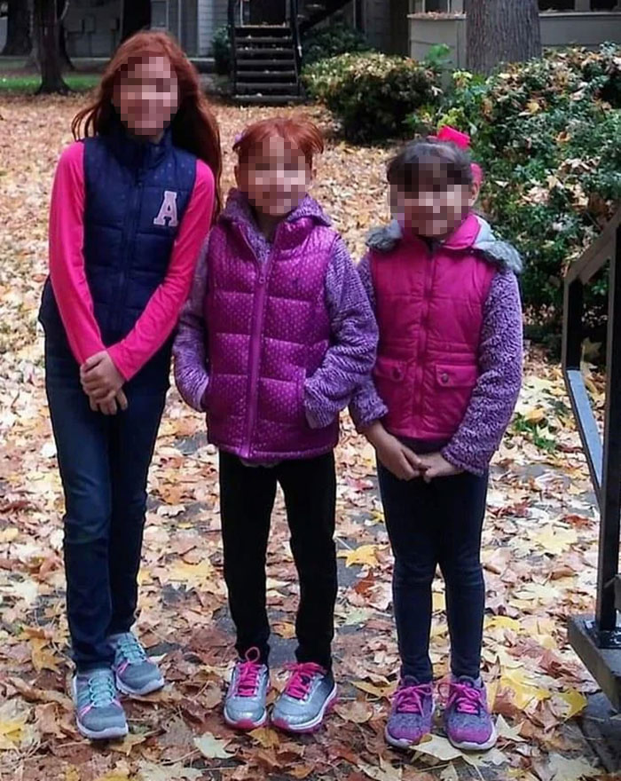 Three children in autumn attire outdoors, possibly related to true crime plot twists.