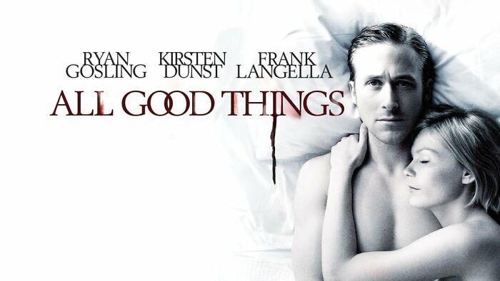 Cover of "All Good Things" featuring main actors, related to true crime cases that inspired TV shows and movies.