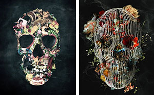 Artist Uses Photo Collage, Painting And Photography To Create Unique Skull Artworks (25 Pics)