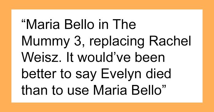 “Film Snobs, Who Was The Single Worst Casting Choice In Hollywood Film History?” (65 Answers)