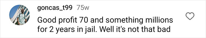 Comment about Lithuanian man's $120M scam, discussing the profit and jail time.