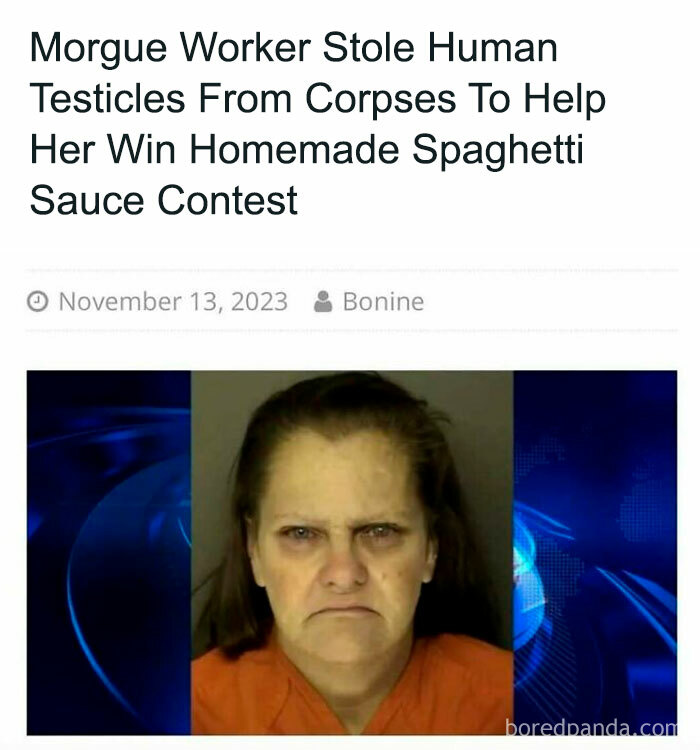 Person involved in a bizarre cooking-related incident reported in the news, related to a spaghetti sauce contest.