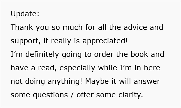 Text thanking readers for advice and support while juggling job and house move amid personal challenges.