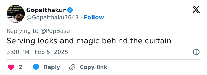 Tweet by Gopalthakur commenting on muscles and magic behind the scenes.