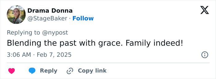 Tweet about Bruce Willis' dementia battle, expressing family unity and grace.