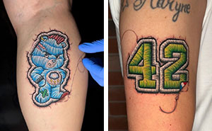 Tattoo Artist Creates Realistic-Looking Embroidery Tattoos, And Here Are His 55 Best Works