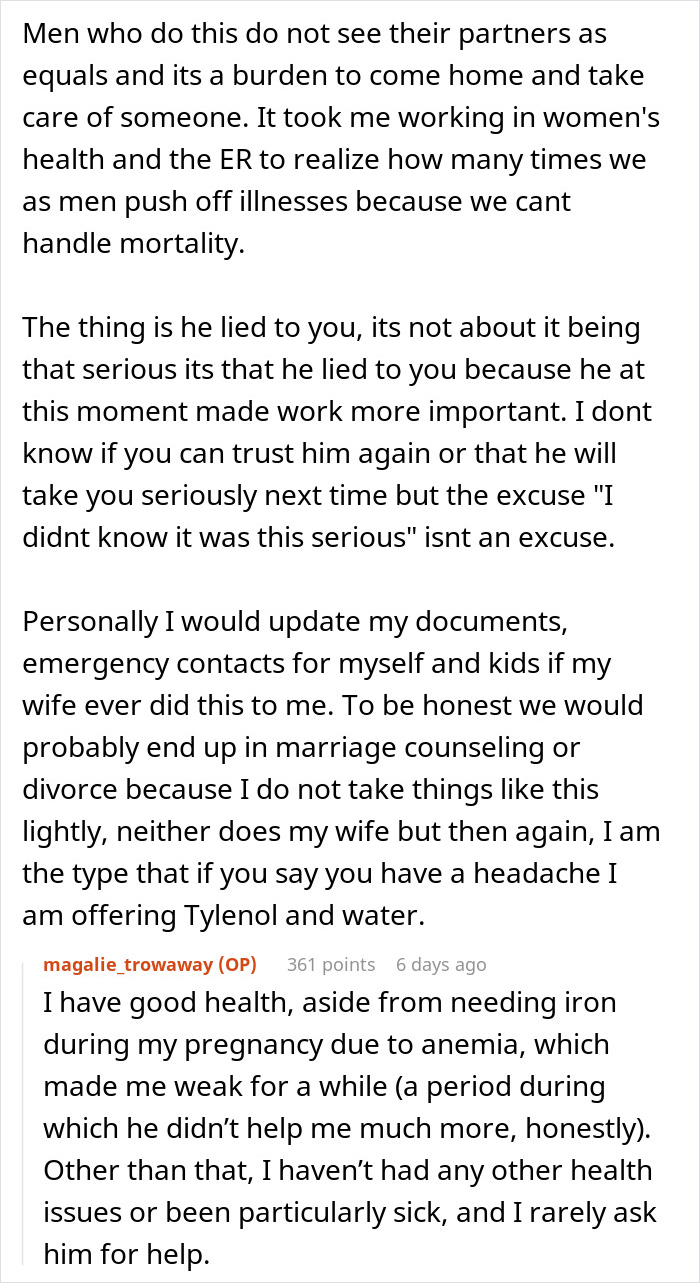 Text discusses impact on marriage after husband ignores wife&rsquo;s SOS call, highlighting issues of trust and relationship dynamics.