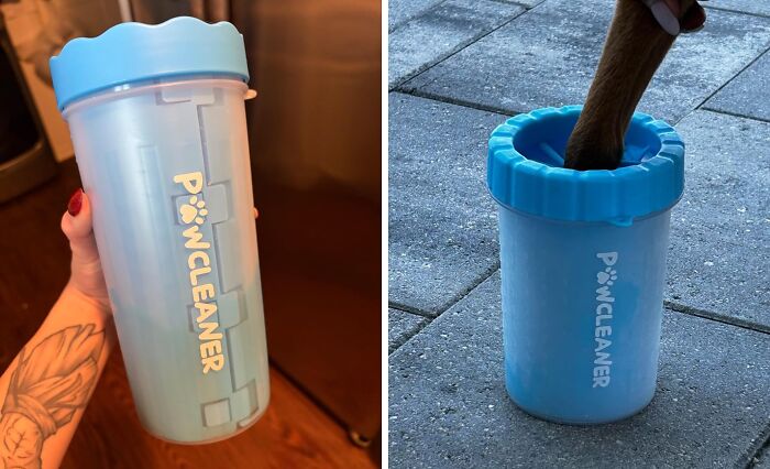 Blue PawCleaner tool for dogs, illustrating things worth spending money on for pet care and hygiene.