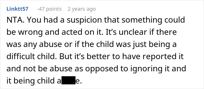 Reddit comment discussing calling CPS due to a toddler's tantrums, questioning if it was necessary or child abuse.