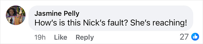 Comment discussing Nicolas Cage's legal situation and responsibility in a social media post.