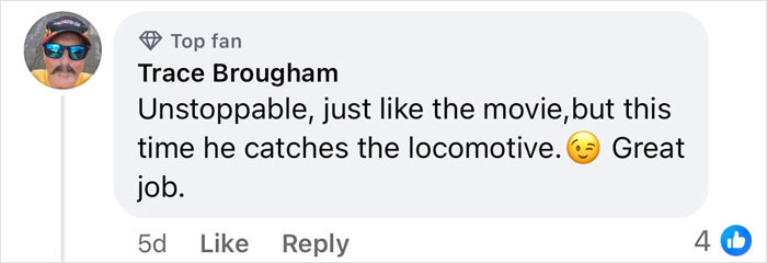 Comment by top fan discussing weight loss of "My Name Is Earl" star, referencing a movie catchphrase.