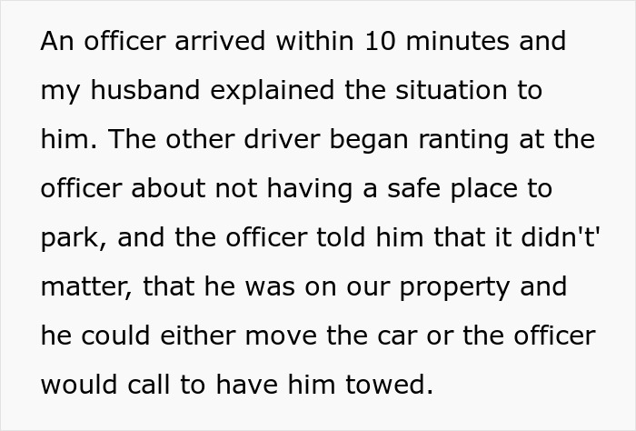 Police intervention after yard sale dispute over driveway parking.