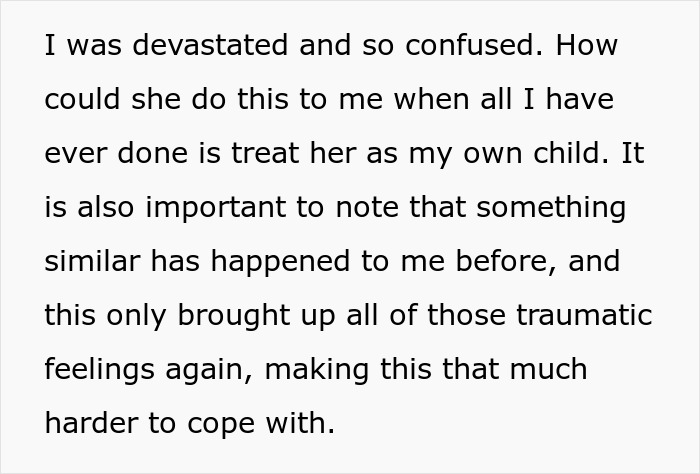 Text excerpt expressing distress over a stepdaughter's pathological lies, causing emotional turmoil.