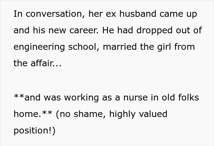 Text about a man who left engineering school to work as a nurse in an elderly care home.