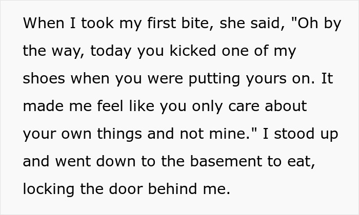 Text passage about a guy tired of his girlfriend's nagging, describing their interaction.