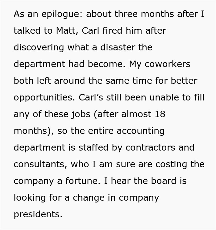 Text about company's structure failing, leading to staffing issues and costly contractors.