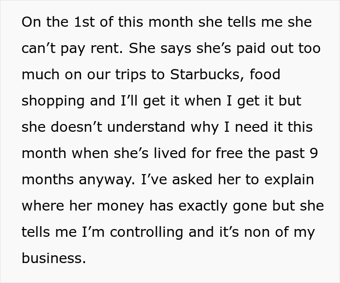 Text conversation about rent issues between a boyfriend and pregnant girlfriend, discussing financial priorities.