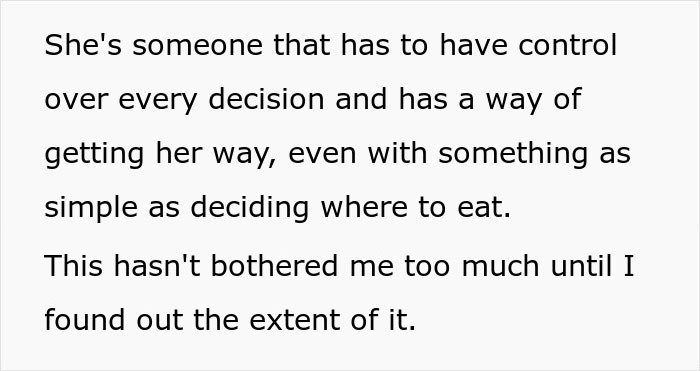 Text about control and decision-making, related to a guy's surprise about his girlfriend's laptop.