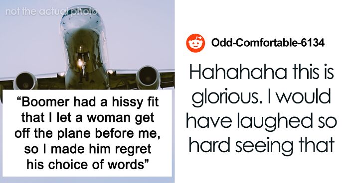 Man Teaches Boomer A Lesson After He Tries To Control How People Get Off The Plane