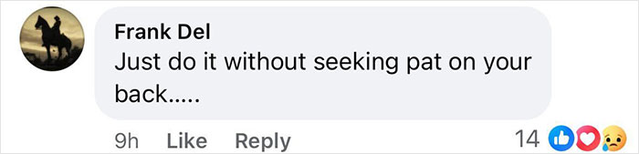 A Facebook comment criticizing Meghan Markle for self-promotion, with reactions shown below.