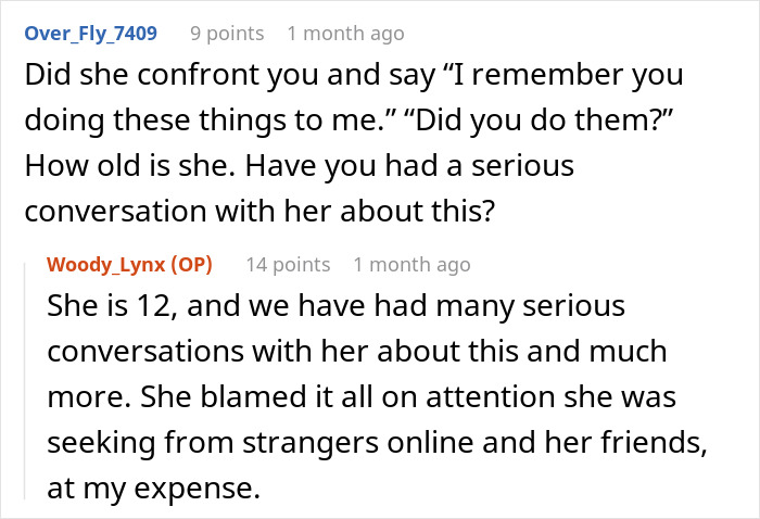 Reddit conversation about a stepdaughter's pathological lies affecting a man's life, seeking advice online.