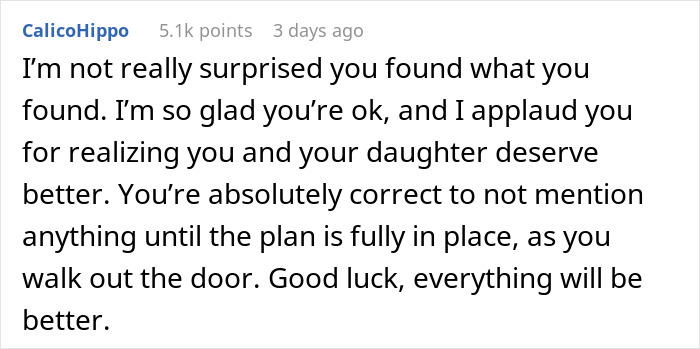 Text response to wife&rsquo;s distress call emphasizes support and moving forward.