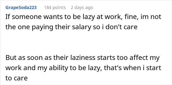 Text exchange discussing impact of laziness at work, related to firing and blacklisting.