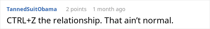 Reddit user comment about shocking laptop discovery in relationship context.