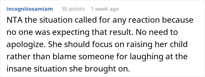 Comment discussing unexpected family resemblance and parenting focus.