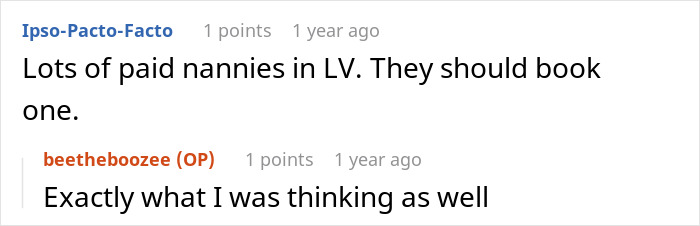 Discussion on alternatives to babysitting, mentioning hiring paid nannies in LV.