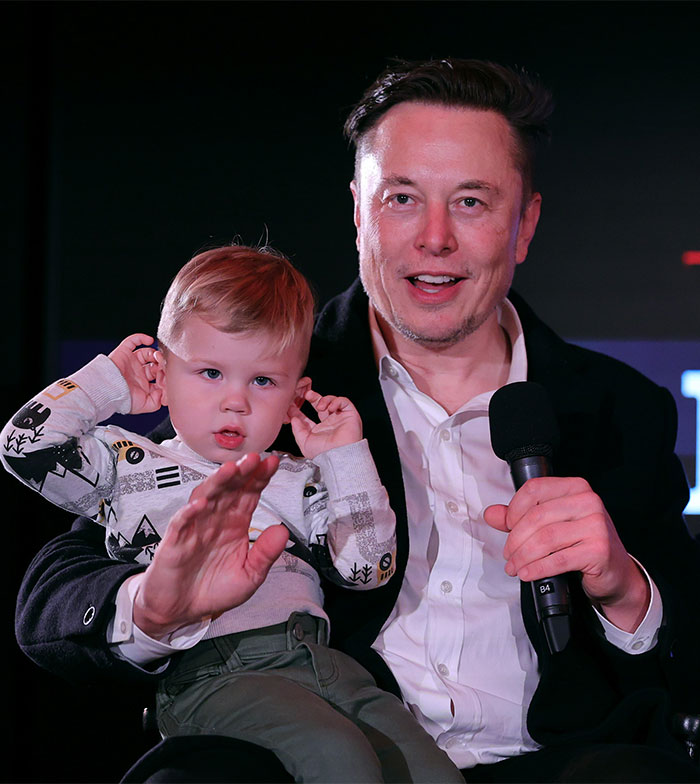 Elon Musk with son X