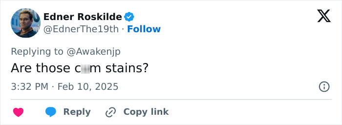 Tweet screenshot questioning the quality of Billie Eilish merch with a humorous comment.