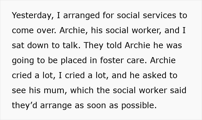 Single dad discusses placing son's best friend in foster care with social worker and Archie.