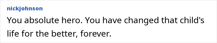 Comment praises a single dad's decision about his son's best friend, calling him a hero.