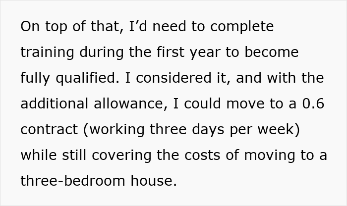 Text discussing financial considerations and plans related to a single dad's family and housing decisions.